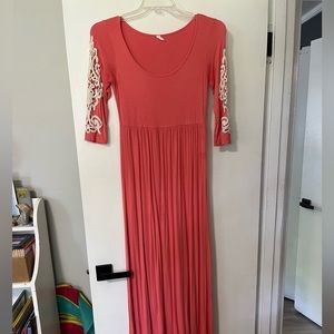 GUC Pink Blush maxi Maternity dress